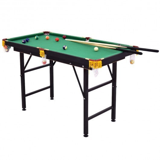 47 Inch Folding Billiard Table with Cues and Brush Chalk -Green LuxuryLifeWay Online Store