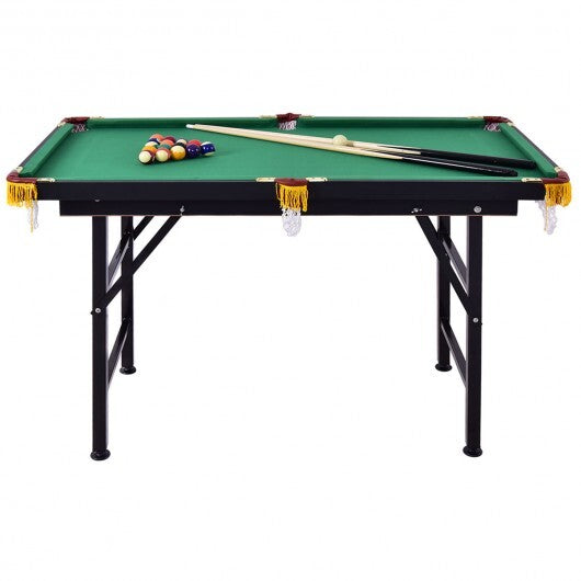 47 Inch Folding Billiard Table with Cues and Brush Chalk -Green LuxuryLifeWay Online Store