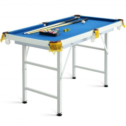 47 Inch Folding Billiard Table with Cues and Brush Chalk -Green LuxuryLifeWay Online Store