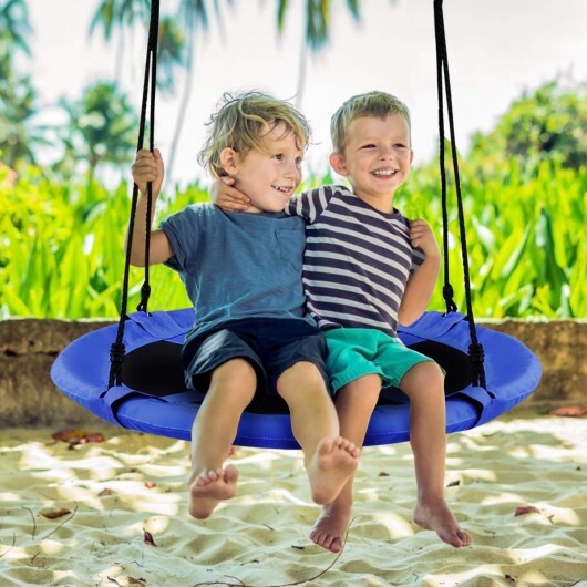40 Inch Flying Saucer Tree Swing Indoor Outdoor Play Set-Blue - Color: Blue LuxuryLifeWay Online Store