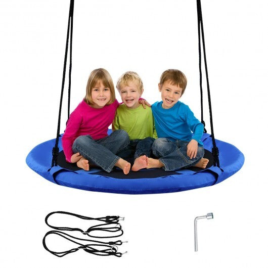 40 Inch Flying Saucer Tree Swing Indoor Outdoor Play Set-Blue - Color: Blue LuxuryLifeWay Online Store