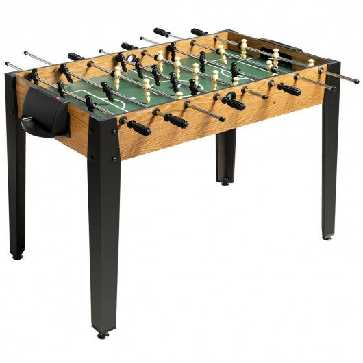 48 Inch Competition Sized Home Recreation Wooden Foosball Table-Brown