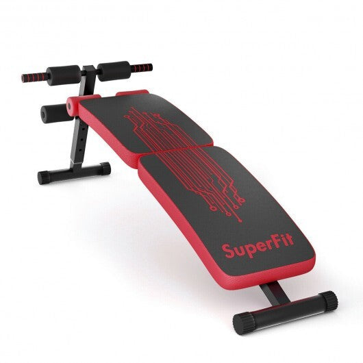 Abdominal Twister Trainer with Adjustable Height Exercise Bench-Red LuxuryLifeWay Online Store
