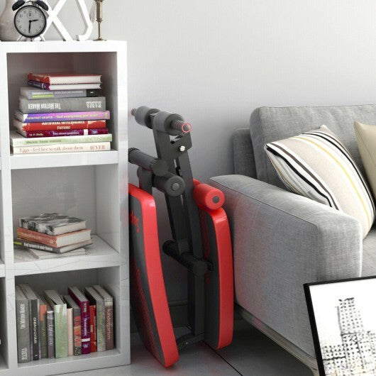Abdominal Twister Trainer with Adjustable Height Exercise Bench-Red LuxuryLifeWay Online Store