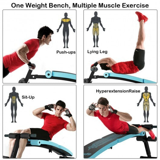 Abdominal Twister Trainer with Adjustable Height Exercise Bench-Red LuxuryLifeWay Online Store
