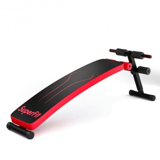 Folding Weight Bench Adjustable Sit-up Board Workout Slant Bench-Red LuxuryLifeWay Online Store