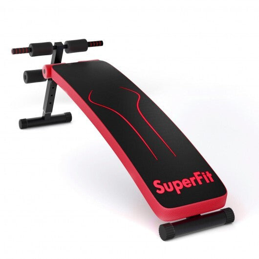 Folding Weight Bench Adjustable Sit-up Board Workout Slant Bench-Red LuxuryLifeWay Online Store
