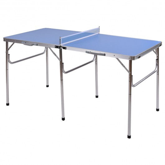 60 Inch Portable Tennis Ping Pong Folding Table with Accessories-Blue LuxuryLifeWay Online Store