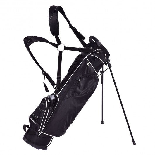 Golf Stand Cart Bag with 4 Way Divider Carry Organizer Pockets-Black - Color: Black LuxuryLifeWay Online Store