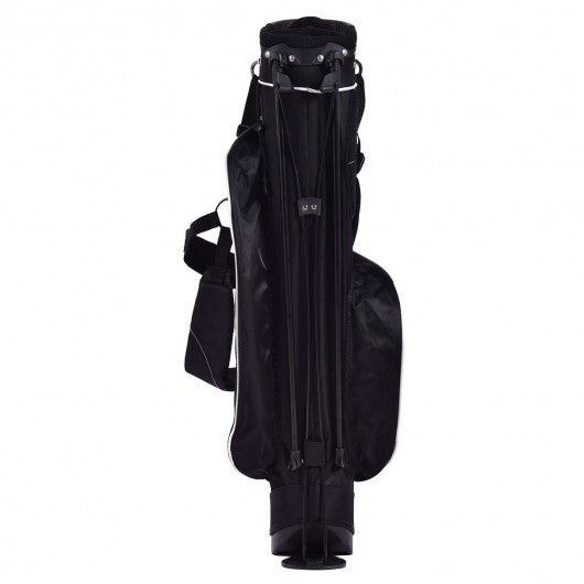 Golf Stand Cart Bag with 4 Way Divider Carry Organizer Pockets-Black - Color: Black LuxuryLifeWay Online Store