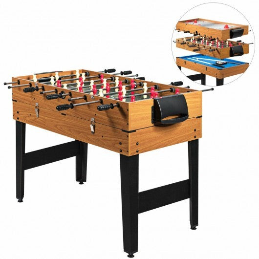 48 Inch 3-In-1 Multi Combo Game Table with Soccer for Game Rooms LuxuryLifeWay Online Store