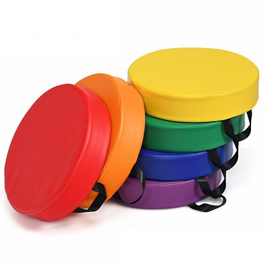 6 Pieces 15 Inch Round Toddler Floor Cushions for Kids-Multicolor LuxuryLifeWay Online Store