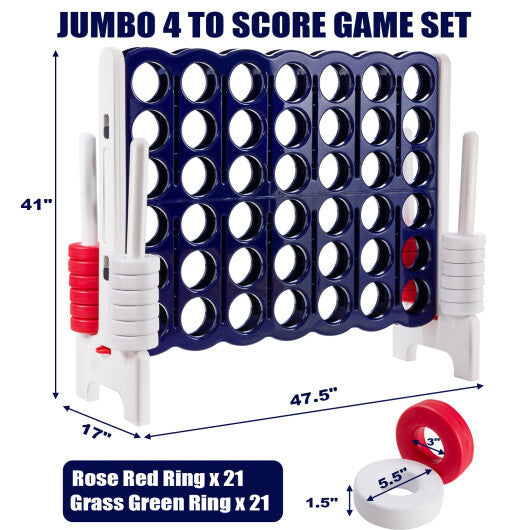 4 in A Row 4-to-Score Giant Jumbo Game Set for Family Party Holiday LuxuryLifeWay Online Store
