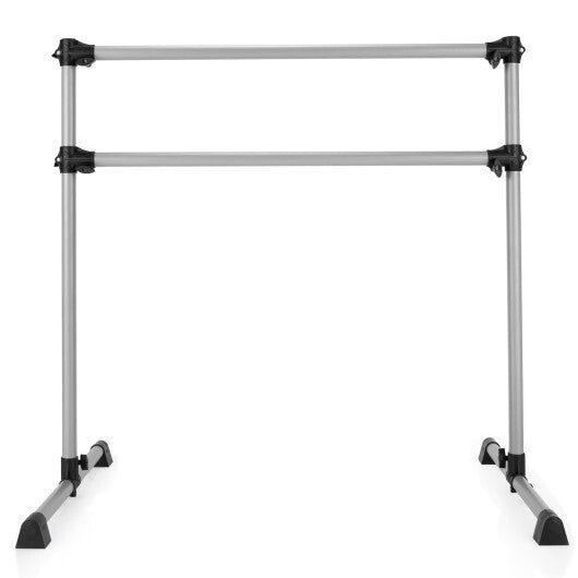 4 Feet Double Ballet Barre Bar with Adjustable Height-Black LuxuryLifeWay Online Store