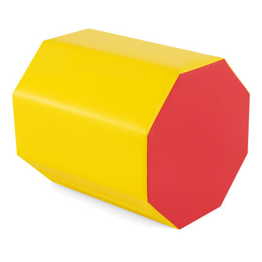 24.5 Inch x 24.5 Inch Octagon Gymnastics Mat with Waterproof Zippered Cover-Yellow LuxuryLifeWay Online Store
