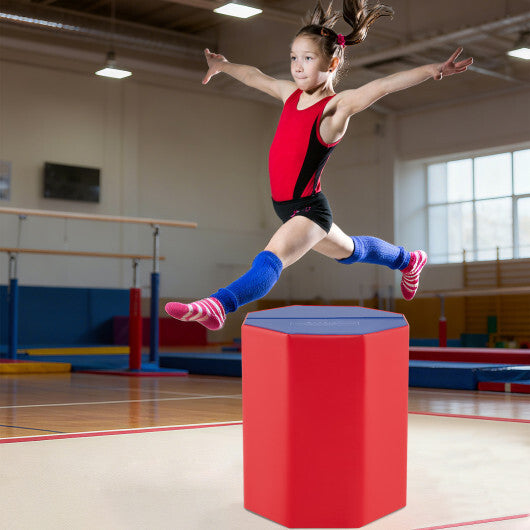 24.5 Inch x 24.5 Inch Octagon Gymnastics Mat with Waterproof Zippered Cover-Yellow LuxuryLifeWay Online Store