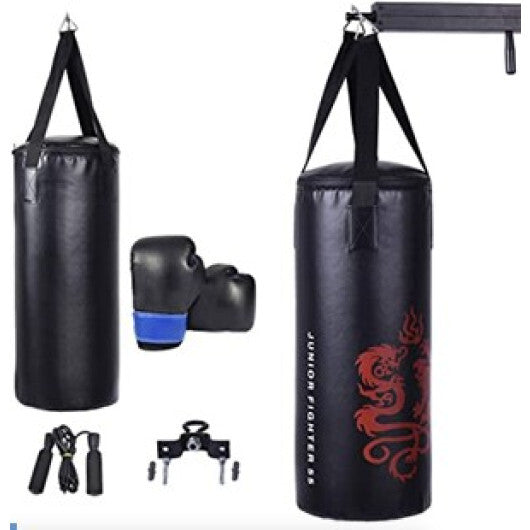 5 Pieces 40Lbs Filled Punching Boxing Set with Jump Rope and Gloves LuxuryLifeWay Online Store