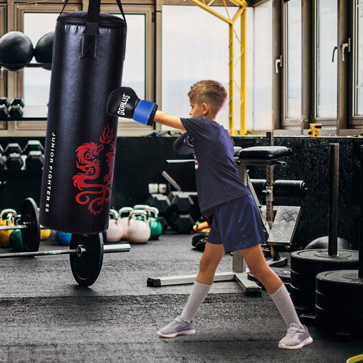 5 Pieces 40Lbs Filled Punching Boxing Set with Jump Rope and Gloves LuxuryLifeWay Online Store