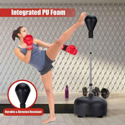 Adjustable Freestanding Punching Bag with Boxing Gloves-Red LuxuryLifeWay Online Store