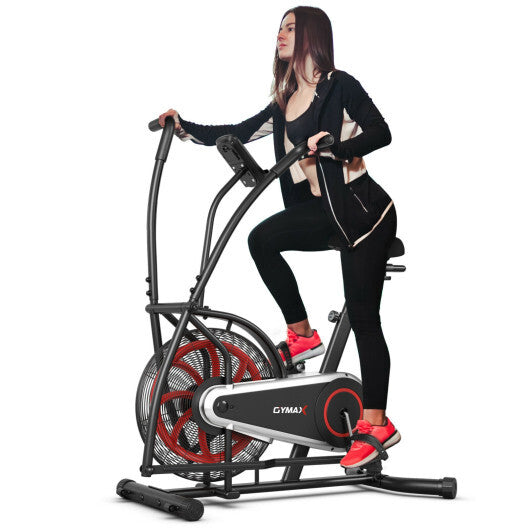 Upright Air Bike with Unlimited Resistance-Black LuxuryLifeWay Online Store