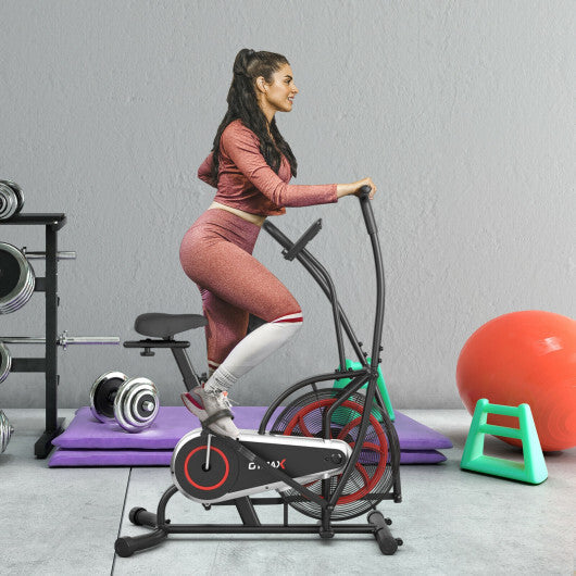 Upright Air Bike with Unlimited Resistance-Black LuxuryLifeWay Online Store