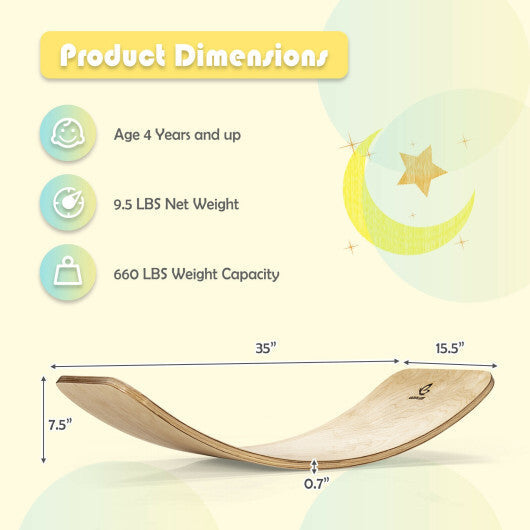 12 Inch Wobble Board for Balance Training-Natural LuxuryLifeWay Online Store