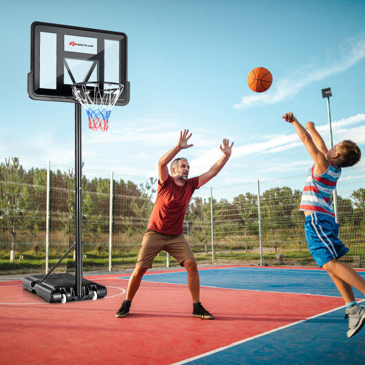 Adjustable Portable Basketball Hoop Stand with Shatterproof Backboard Wheels LuxuryLifeWay Online Store