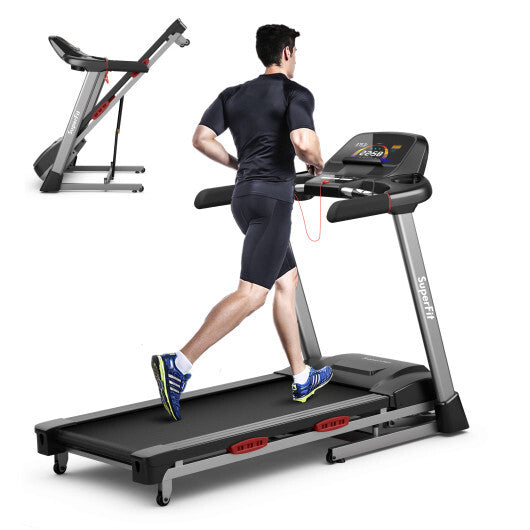 4.75 HP Folding Treadmill with Auto Incline and 20 Preset Programs-Black LuxuryLifeWay Online Store