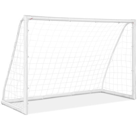 6 x 4 Feet Soccer Goal with Strong UPVC Frame - Color: White - Size: S LuxuryLifeWay Online Store