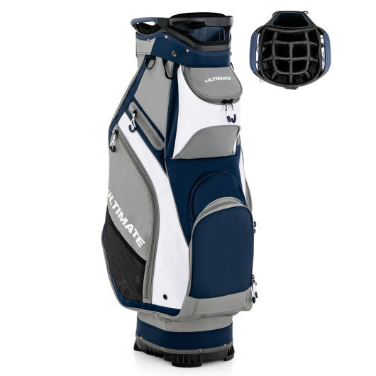10.5 Inch Golf Stand Bag with 14 Way Dividers and 7 Zippered Pockets-Orange LuxuryLifeWay Online Store