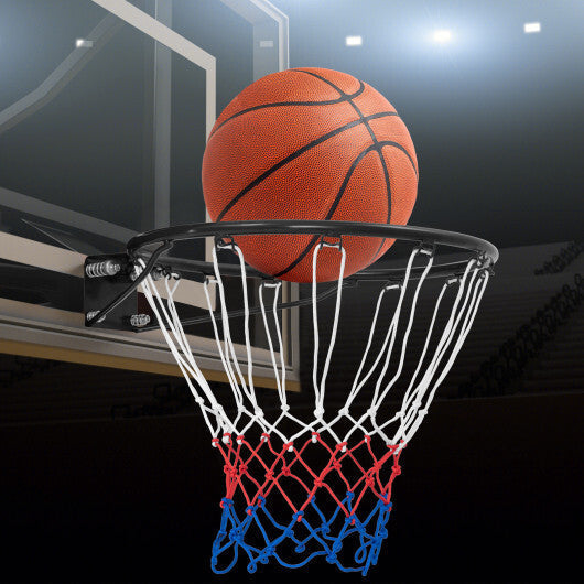 18 Inch Basketball Rim Goal Replacement with All Weather Net and Mounting Hardware-Black LuxuryLifeWay Online Store