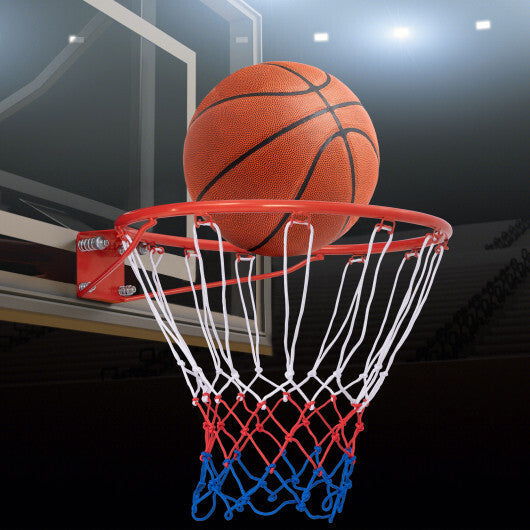 18 Inch Basketball Rim Goal Replacement with All Weather Net and Mounting Hardware-Black LuxuryLifeWay Online Store
