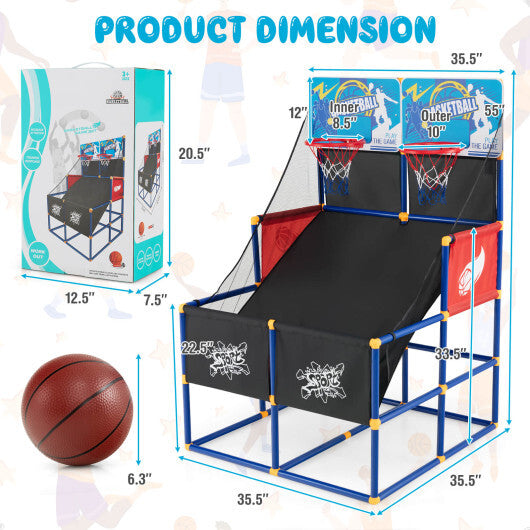 Kids Arcade Basketball Game Set with 4 Basketballs and Ball Pump LuxuryLifeWay Online Store