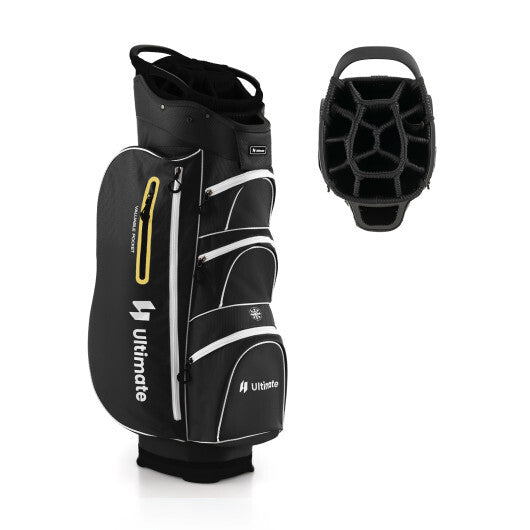 9.5 Inch Lightweight Golf Cart Bag with 15 Way Top Dividers-Black LuxuryLifeWay Online Store