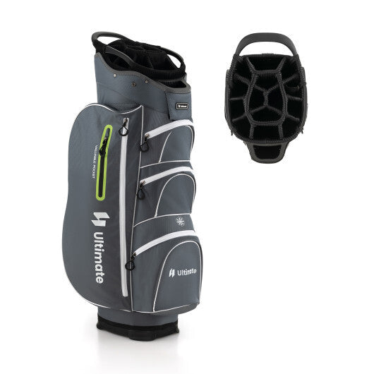 9.5 Inch Lightweight Golf Cart Bag with 15 Way Top Dividers-Black LuxuryLifeWay Online Store