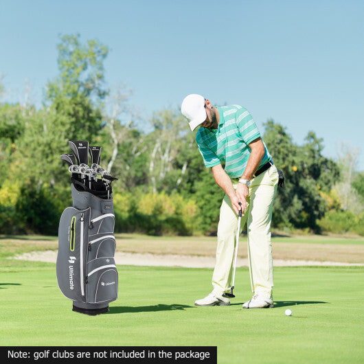 9.5 Inch Lightweight Golf Cart Bag with 15 Way Top Dividers-Black LuxuryLifeWay Online Store