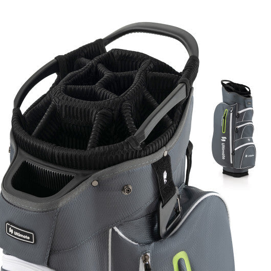 9.5 Inch Lightweight Golf Cart Bag with 15 Way Top Dividers-Black LuxuryLifeWay Online Store