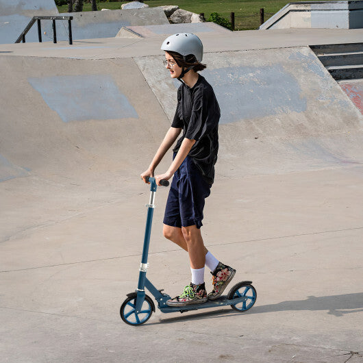 Folding Aluminum Alloy Scooter with 3 Adjustable Heights-Blue LuxuryLifeWay Online Store