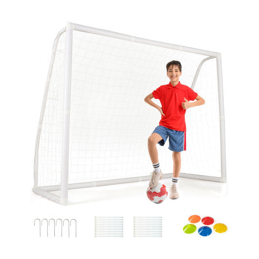 8' x 6' Soccer Goal with Ground Stakes and Soccer Cones LuxuryLifeWay Online Store