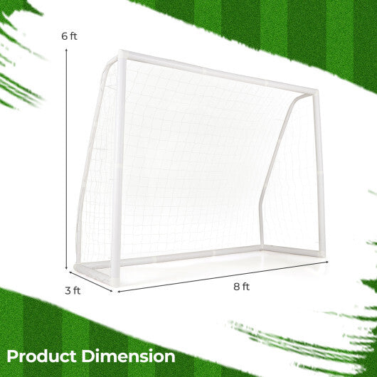 8' x 6' Soccer Goal with Ground Stakes and Soccer Cones LuxuryLifeWay Online Store