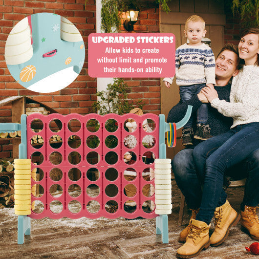 4-in-a-Row Connect Game with Basketball Hoop and Toss Ring-Blue LuxuryLifeWay Online Store