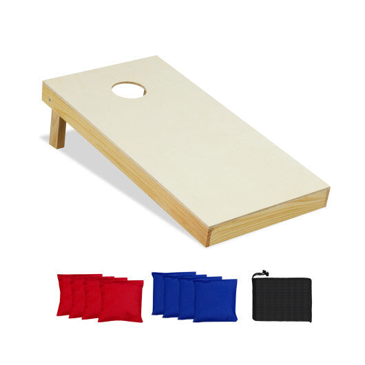 Solid Wood Cornhole Board Set Portable Corn Hole Game Board Includes 8 Bean Bags-M LuxuryLifeWay Online Store