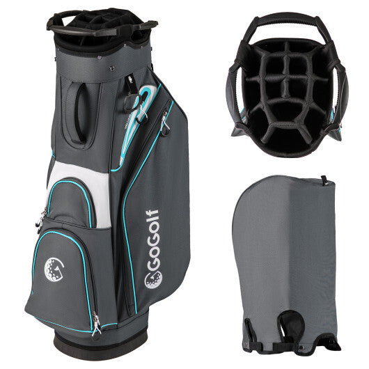 Golf Cart Bag Lightweight Portable Golf Club Organizer Bag-Gray LuxuryLifeWay Online Store