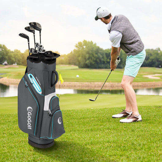 Golf Cart Bag Lightweight Portable Golf Club Organizer Bag-Gray LuxuryLifeWay Online Store