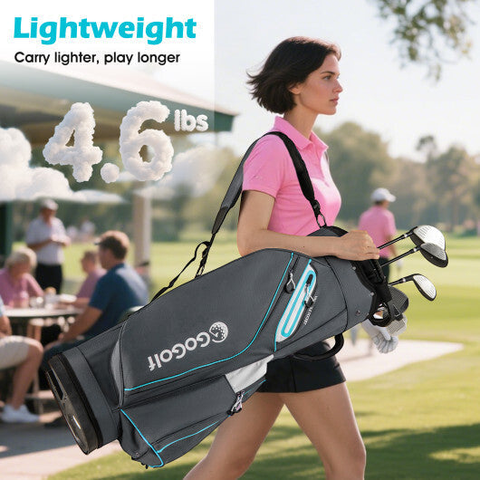 Golf Cart Bag Lightweight Portable Golf Club Organizer Bag-Gray LuxuryLifeWay Online Store
