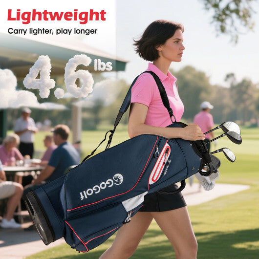 Golf Cart Bag Lightweight Portable Golf Club Organizer Bag-Gray LuxuryLifeWay Online Store