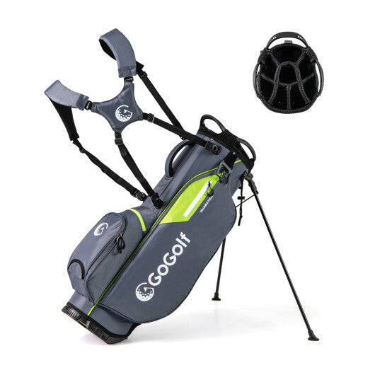 Golf Stand Bag Lightweight Golf Bag with 8 Way Top Dividers and 5 Zippered Pockets-Blue