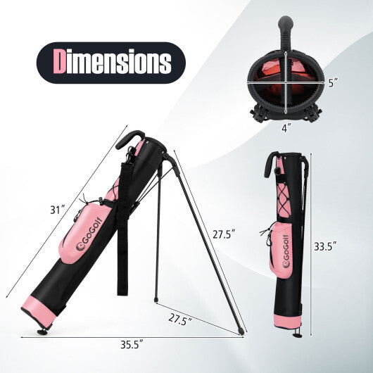 Golf Stand Bag Lightweight Golf Bag for The Driving Range-White LuxuryLifeWay Online Store