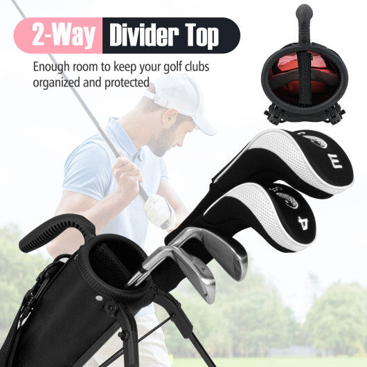 Golf Stand Bag Lightweight Golf Bag for The Driving Range-White LuxuryLifeWay Online Store