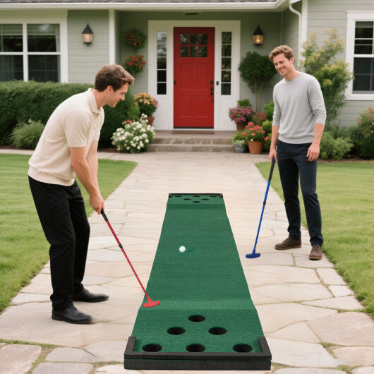 11 FT Indoor Outdoor Putting Green Mat with 2 Adjustable Putters and 6 Balls LuxuryLifeWay Online Store